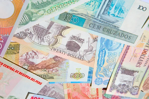 Ameryki Południowej banknotów — Zdjęcie stockowe