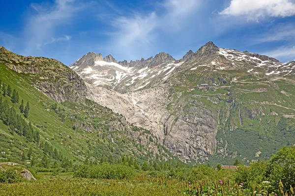 Source of Rhone river — Stock Photo, Image