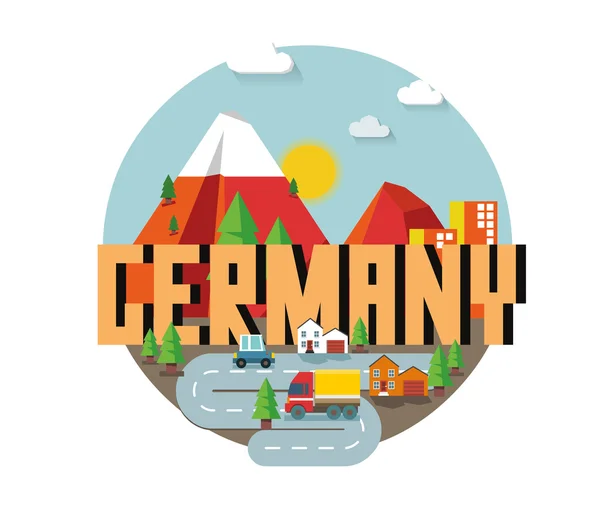 Deutschland schönstes Land der Welt — Stockvektor