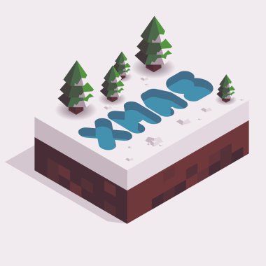 Kar ve soğuk Noel zamanında 