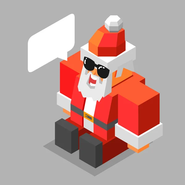 Tempo de Natal com Papai Noel — Vetor de Stock