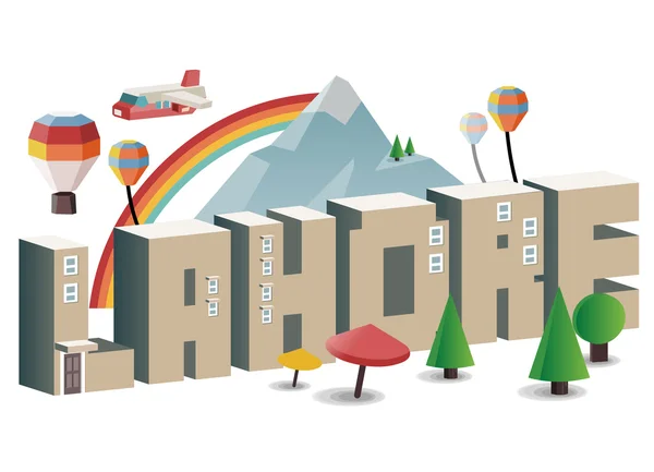 Lahore hermoso destino para visitar — Vector de stock