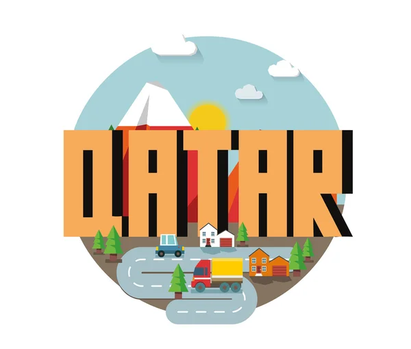 Qatar prachtig land om te bezoeken — Stockvector