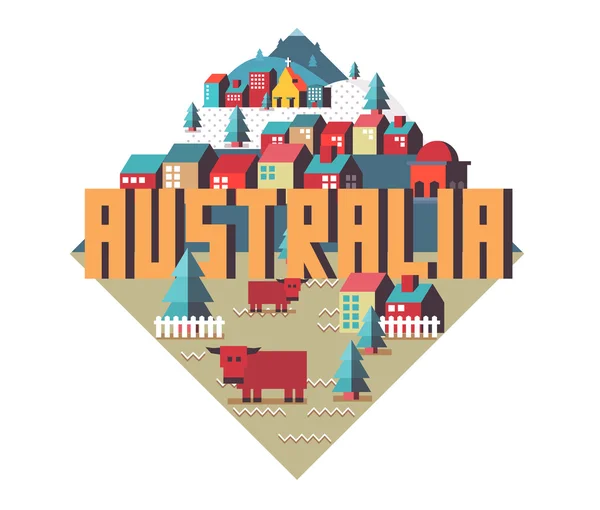 Australien ist das schönste Land der Welt — Stockvektor