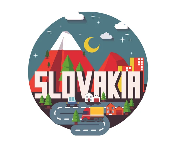 Slovakia beautiful country in world — Stock Vector