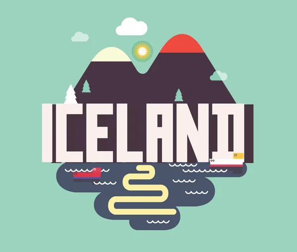 Islande beau pays dans le monde Illustration De Stock