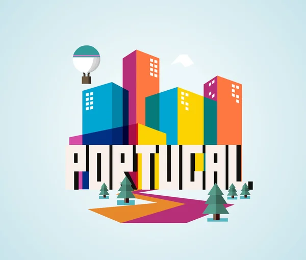 Portugal beautiful country in world — Stock Vector