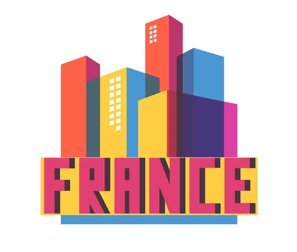 França belo país no mundo — Vetor de Stock