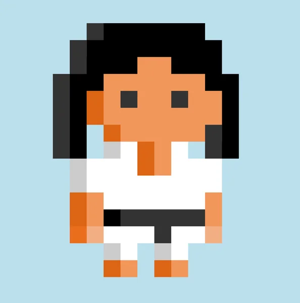 Karate Fighter. Pixel arte — Archivo Imágenes Vectoriales