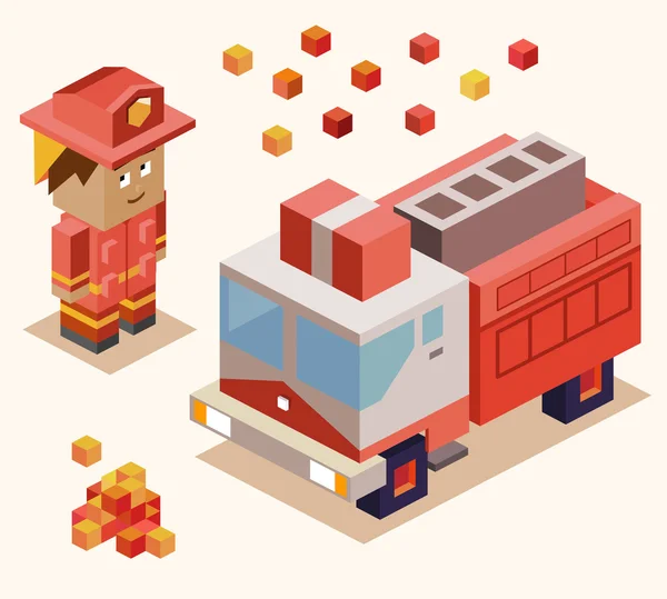 Sauvetage des pompiers — Image vectorielle