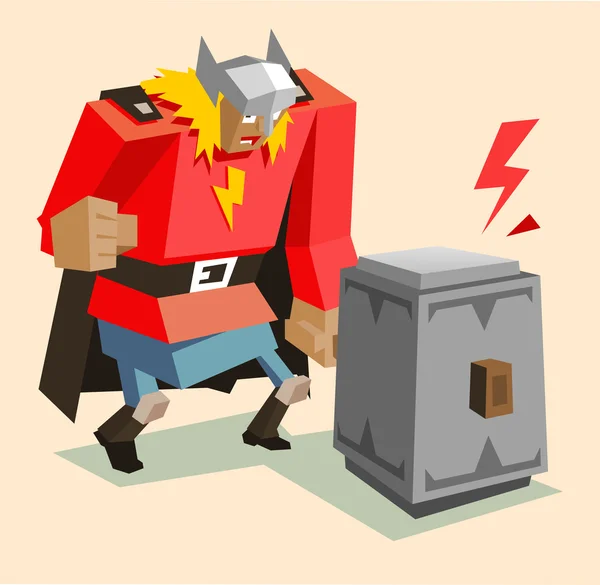 Thor super warrior — Stock Vector