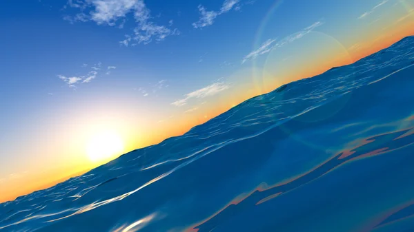 Matahari terbenam di Laut — Stok Foto