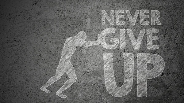 Never give up — Stock Photo, Image
