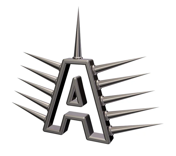 Prickles letter a - 3d rendering — Stock Photo, Image