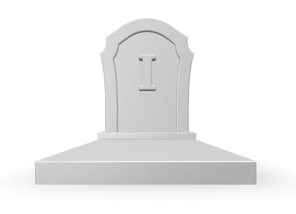 Gravestone with letter i - 3d rendering — Stock Photo, Image