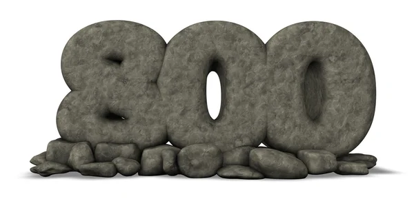 Stone number eight hundred on white background - 3d rendering — Stock Photo, Image