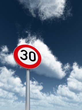 speed limit roadsign clipart