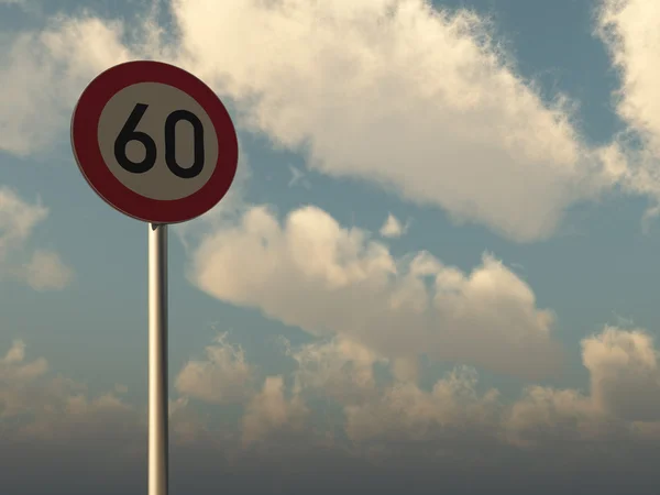 Speed limit sixty — Stock Photo, Image