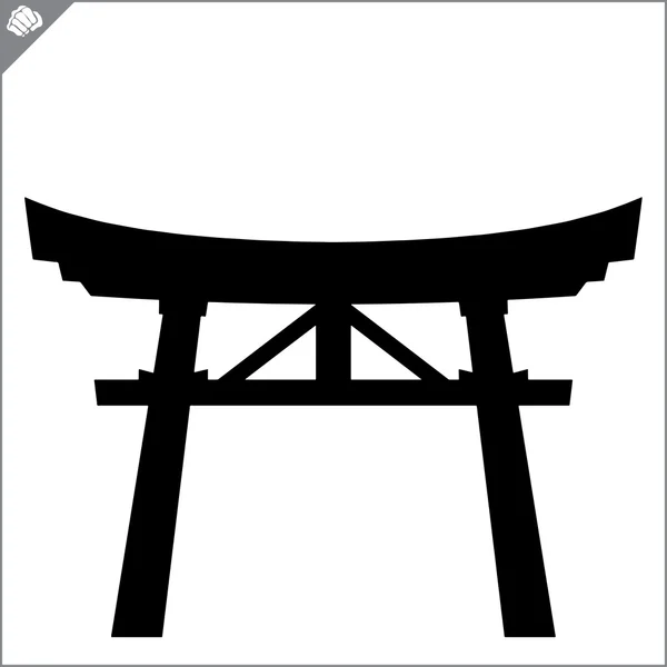 Japan traditionell port torii — Stock vektor