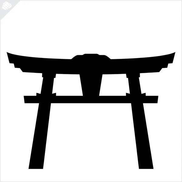 Japão portão tradicional torii — Vetor de Stock