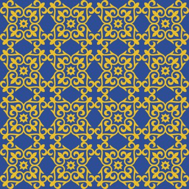 Arka planda Kazak göçebe kabileleri