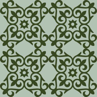 Arka planda Kazak göçebe kabileleri