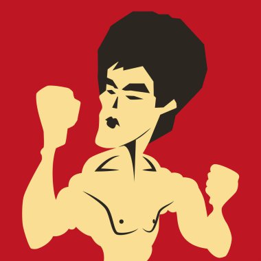 Pop Art posterinin yaratıcı portresi sporcuların sinema yıldızı. Vektör. EPS