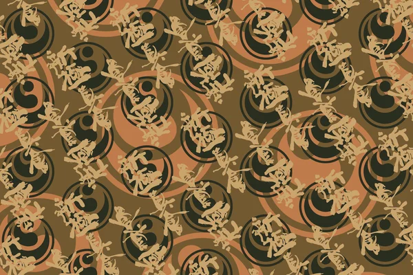 Karatê padrões de camuflagem digital textura — Fotografia de Stock