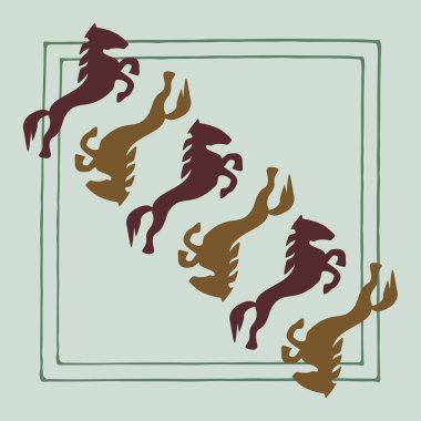 Etnik kalıplar. Göçebe gelenekleri, Kazak bozkırları, Asya Moğol Kafkasları.