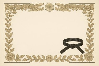 Geleneksel Japon dövüş sanatları karate, judo, Bjj, tekvando, hapkido. Siyah kuşaklar için.