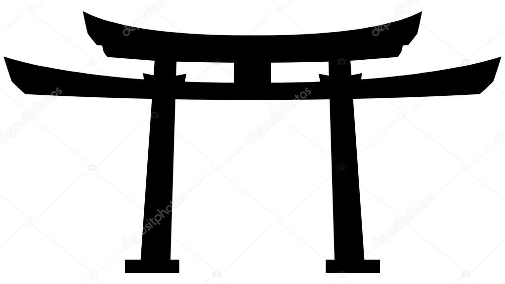 Japan traditional gate torii