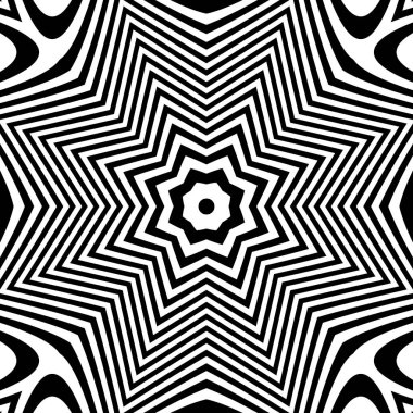 Siyah beyaz minimalist retro desen, ev dekorasyonu ve durağanlık için mükemmel.