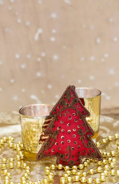 Festvie Red And Gold Christmas Decoration — 스톡 사진