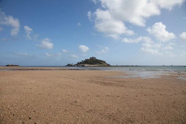 Vista al Monte de la Isla St. Michael en Cornwall — Foto de Stock