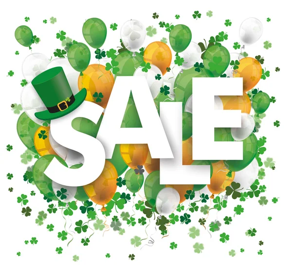 Vente Ballons Shamrock St Patrick — Image vectorielle