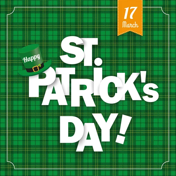 Joyeuse St Patricks Day Tartan — Image vectorielle