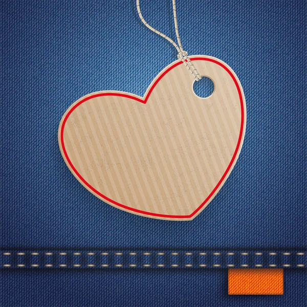 Джинсы Heart Carton Price Sticker Orange — стоковый вектор