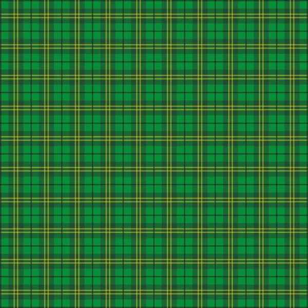 Yeşil İrlandalı Tartan kumaş — Stok Vektör