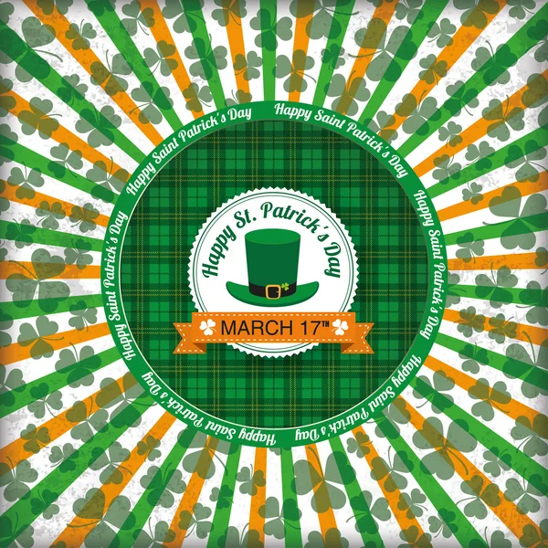 St Patricks dag cirkel — Stockvector