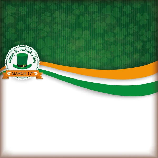 St Patricks Day Emblem — Stock Vector