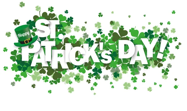 Shamrocks Feliz St Patrick — Vetor de Stock