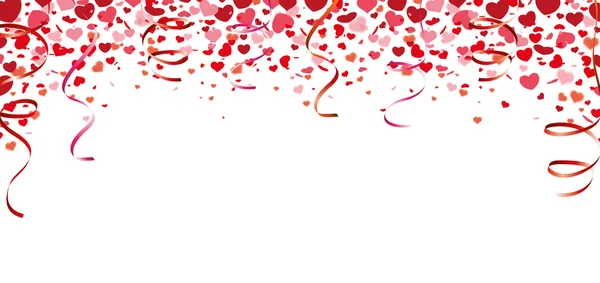 Confetti Hearts Long Card Garlands - Stok Vektor