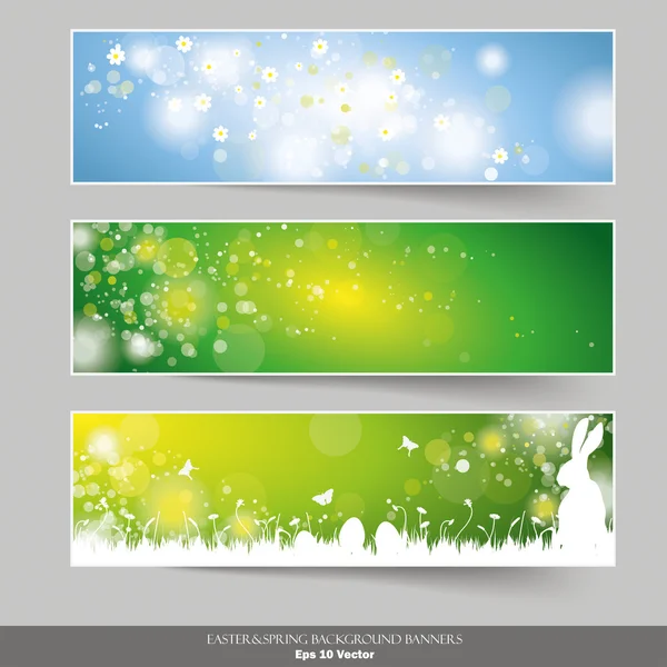 Three Easter Banners — Stock Vector