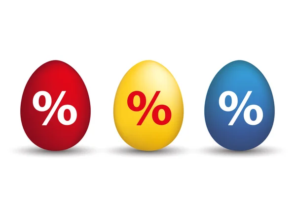 Porcentaje de huevo de Pascua — Archivo Imágenes Vectoriales