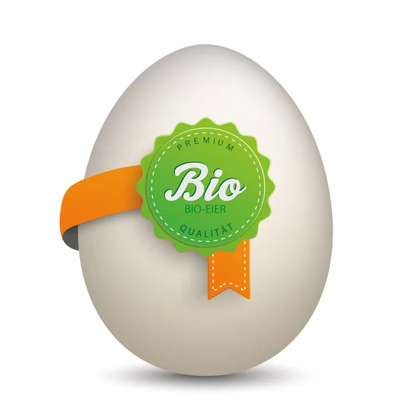 Ei Bio Eier Label — Stockvector