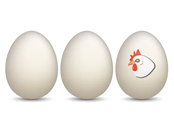 3 jajka z kurczaka — Wektor stockowy
