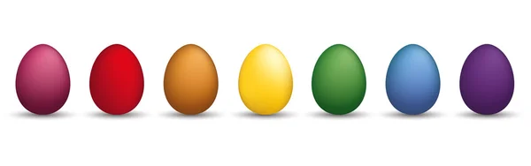 Oeufs de Pâques colorés — Image vectorielle