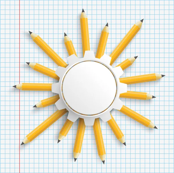 Lápices de engranajes Sun — Archivo Imágenes Vectoriales