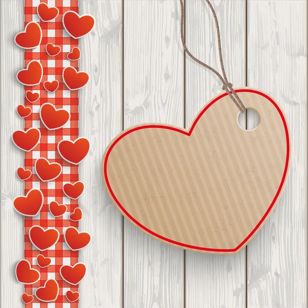 Сердце картона сердца — стоковый вектор