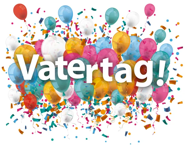 Vatertag Globos Confetti — Vector de stock